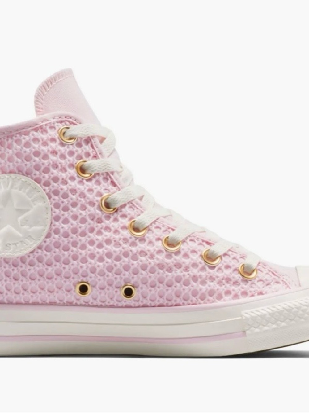Converse High Top Sneaker - Light Pink with White Accents - Picture 2 of 12